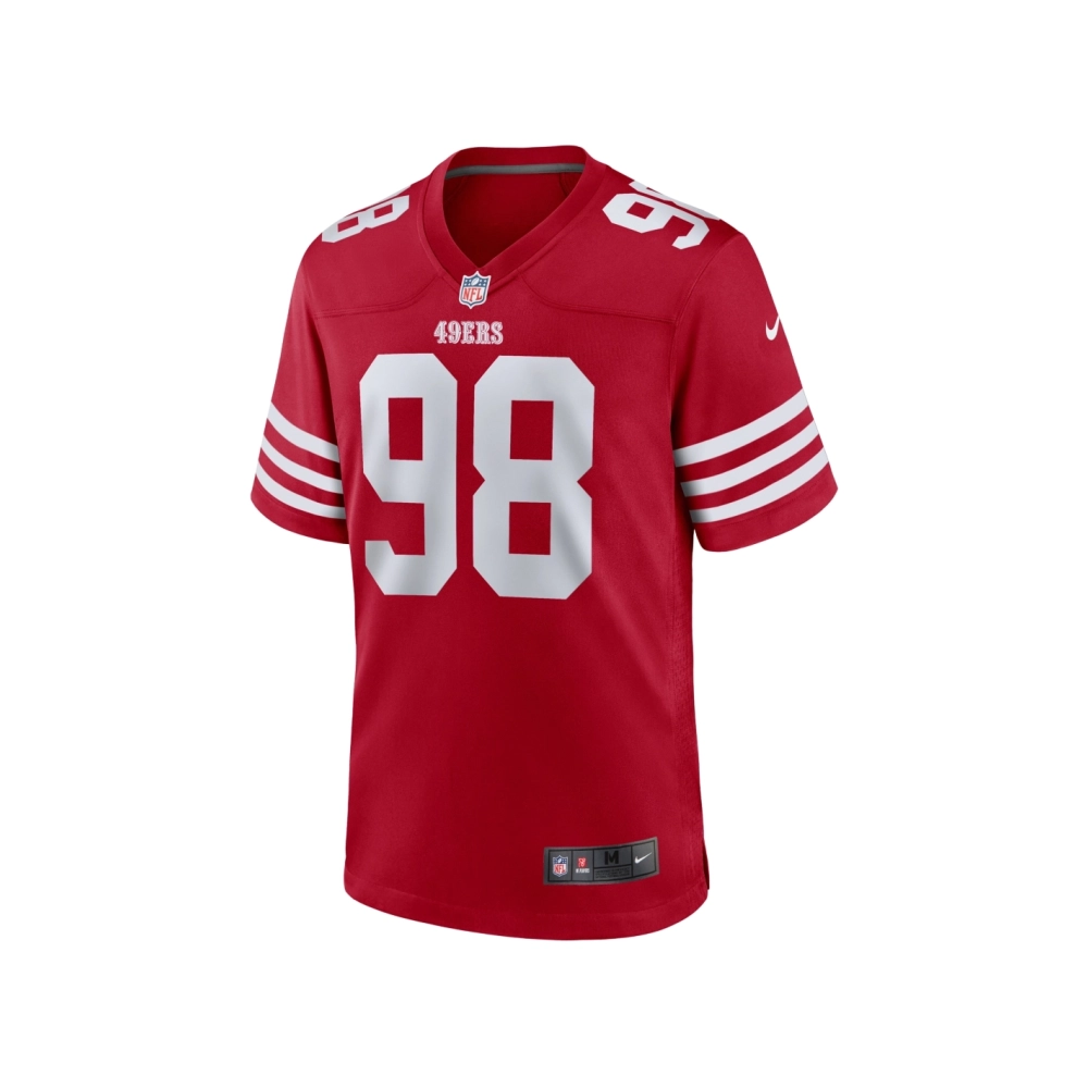 Mens San Francisco 49ers Javon Hargrave Scarlet Game Player Jersey