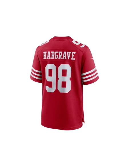 Mens San Francisco 49ers Javon Hargrave Scarlet Game Player Jersey