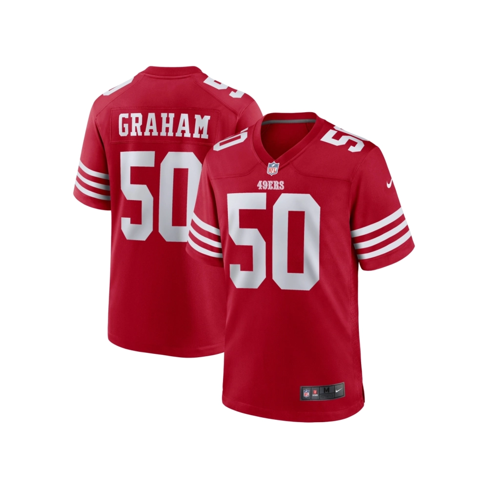 Mens San Francisco 49ers Jalen Graham Scarlet Team Game Jersey