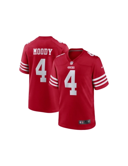 Mens San Francisco 49ers Jake Moody Scarlet Team Game Jersey