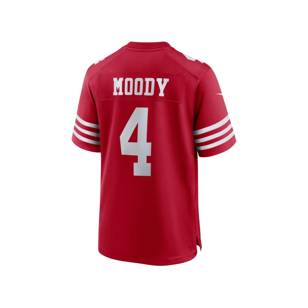 Mens San Francisco 49ers Jake Moody Scarlet Team Game Jersey