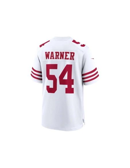 Mens San Francisco 49ers Fred Warner White Player Game Jersey