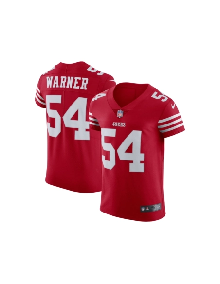Mens San Francisco 49ers Fred Warner Scarlet Vapor Elite Jersey