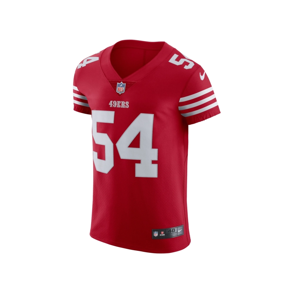 Mens San Francisco 49ers Fred Warner Scarlet Vapor Elite Jersey