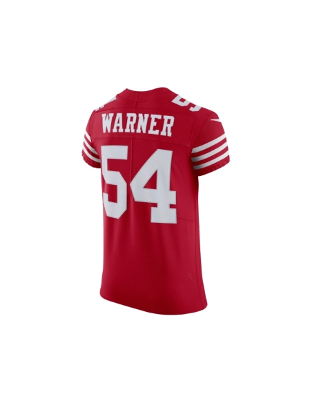 Mens San Francisco 49ers Fred Warner Scarlet Vapor Elite Jersey