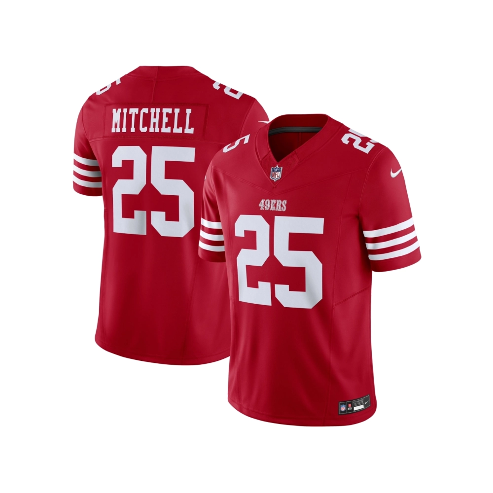 Mens San Francisco 49ers Elijah Mitchell Scarlet Vapor F.U.S.E. Limited Jersey