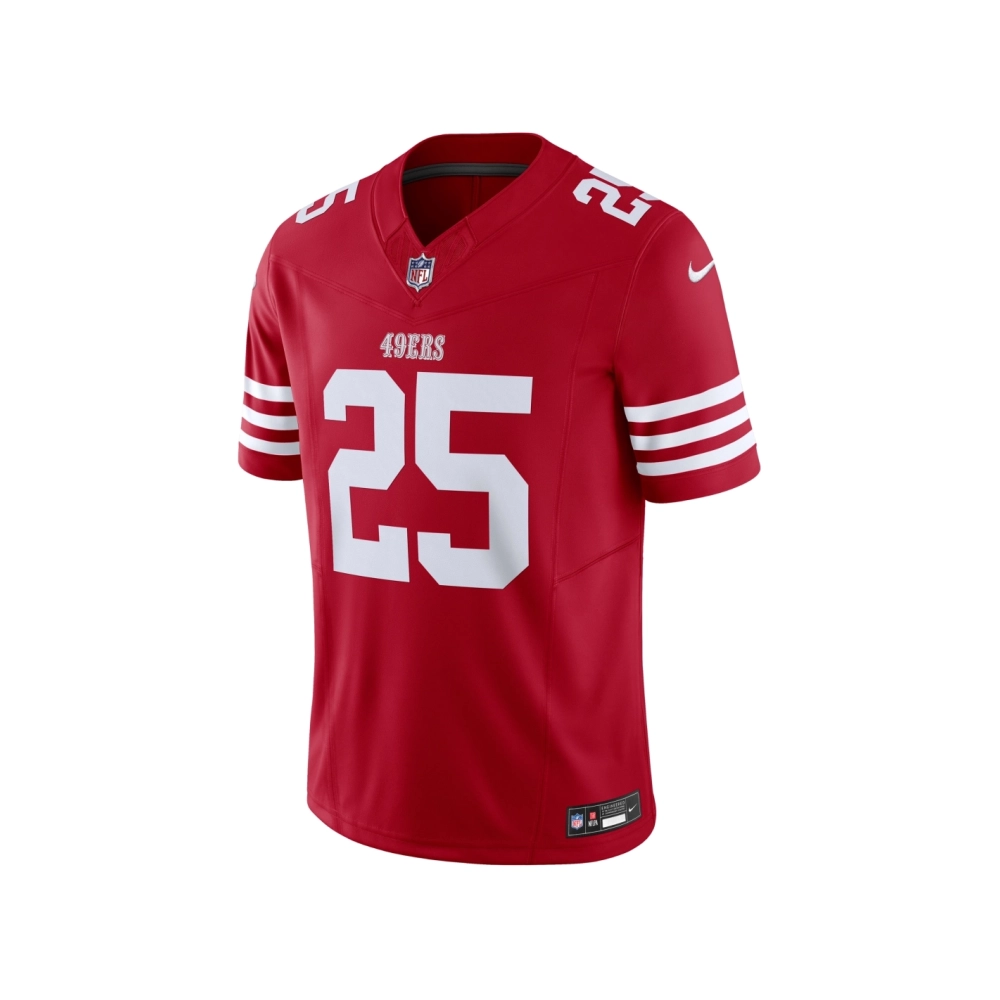 Mens San Francisco 49ers Elijah Mitchell Scarlet Vapor F.U.S.E. Limited Jersey