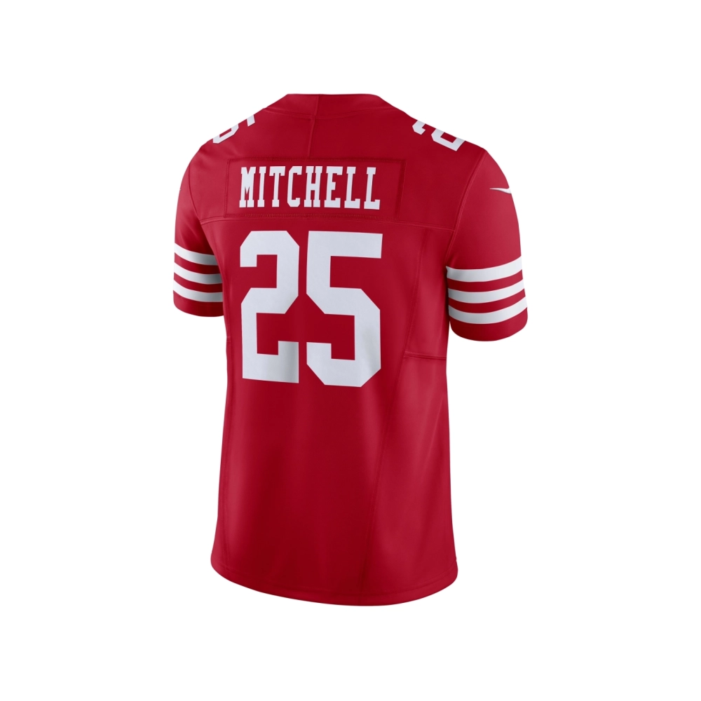 Mens San Francisco 49ers Elijah Mitchell Scarlet Vapor F.U.S.E. Limited Jersey