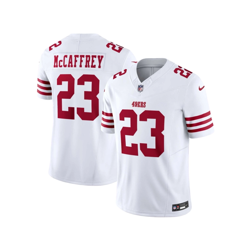 Mens San Francisco 49ers Christian McCaffrey White Vapor F.U.S.E. Limited Jersey
