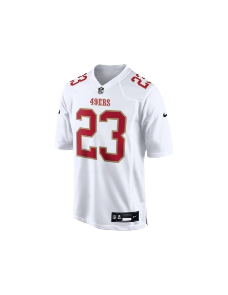 Mens San Francisco 49ers Christian McCaffrey Tundra White Fashion Game Jersey