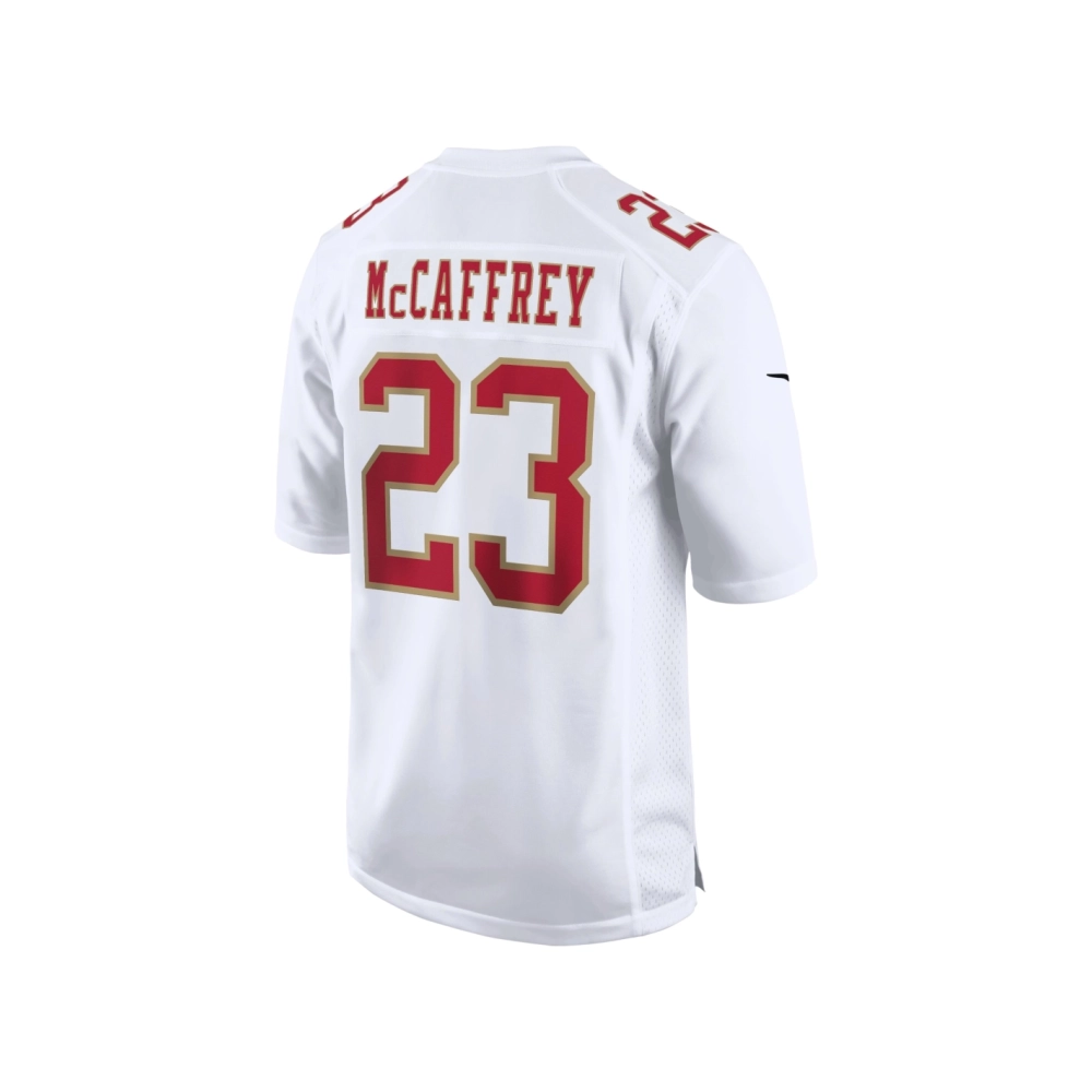 Mens San Francisco 49ers Christian McCaffrey Tundra White Fashion Game Jersey