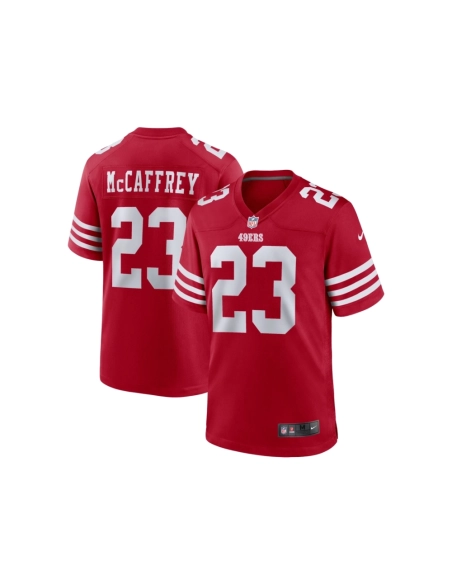 Mens San Francisco 49ers Christian McCaffrey Scarlet Game Player Jersey