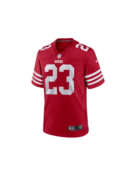 Mens San Francisco 49ers Christian McCaffrey Scarlet Game Player Jersey