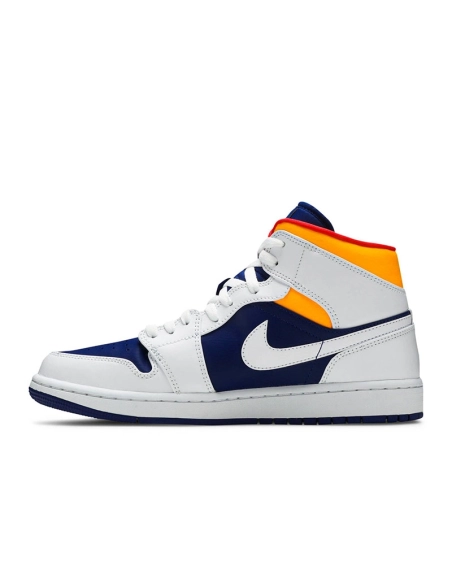 AIR JORDAN 1 MID WHITE DEEP ROYAL BLUE 554724 131,AIR JORDAN 1 MID,Air Jordan