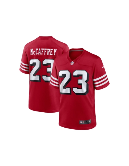 Mens San Francisco 49ers Christian McCaffrey Scarlet Alternate Game Player Jersey