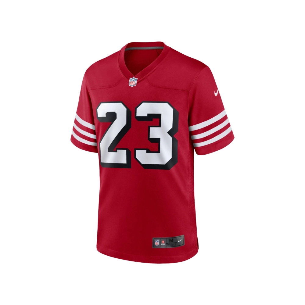 Mens San Francisco 49ers Christian McCaffrey Scarlet Alternate Game Player Jersey