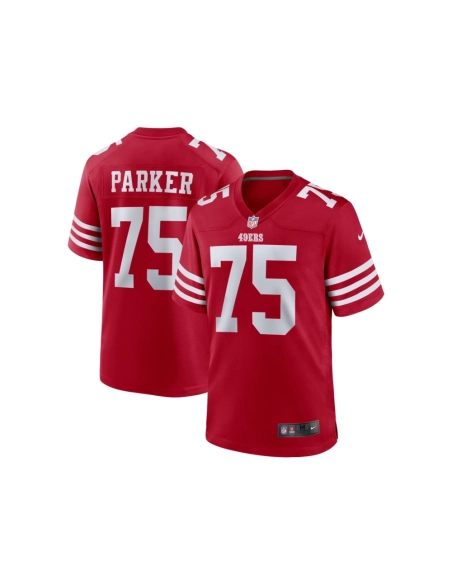 Mens San Francisco 49ers Brandon Parker Scarlet Team Game Jersey
