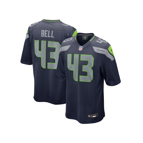 Mens Seattle Seahawks Levi Bell College Navy Team Game Jersey