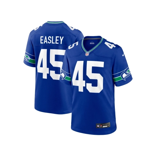 Mens Seattle Seahawks Kenny Easley Royal Throwback Retired Player Game Jersey