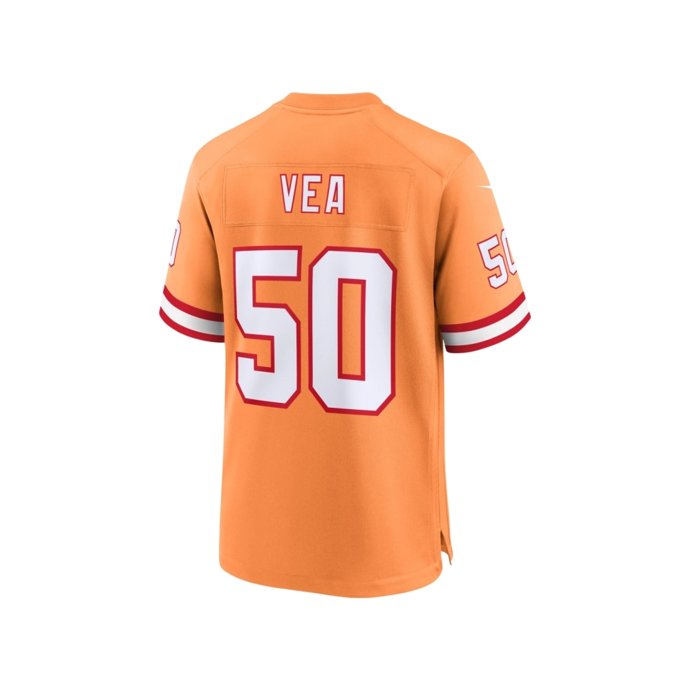 Mens Tampa Bay Buccaneers Vita Vea Orange Throwback Game Jersey
