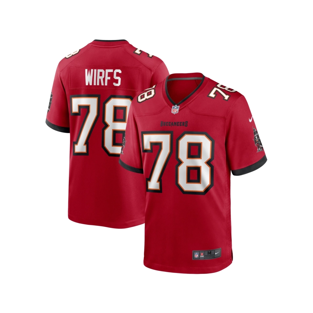 Mens Tampa Bay Buccaneers Tristan Wirfs Red Player Game Jersey