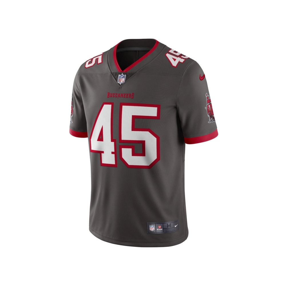 Mens Tampa Bay Buccaneers Devin White Pewter Vapor Limited Jersey