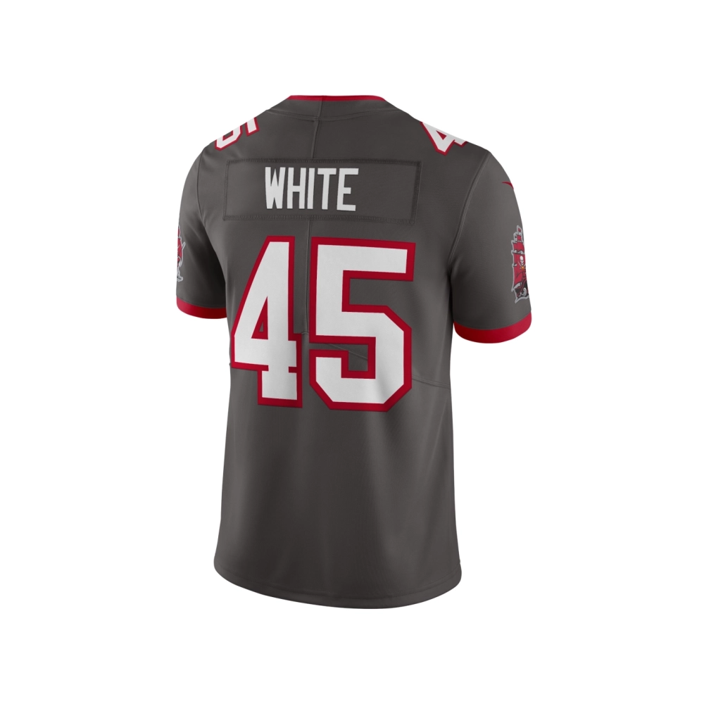 Mens Tampa Bay Buccaneers Devin White Pewter Vapor Limited Jersey