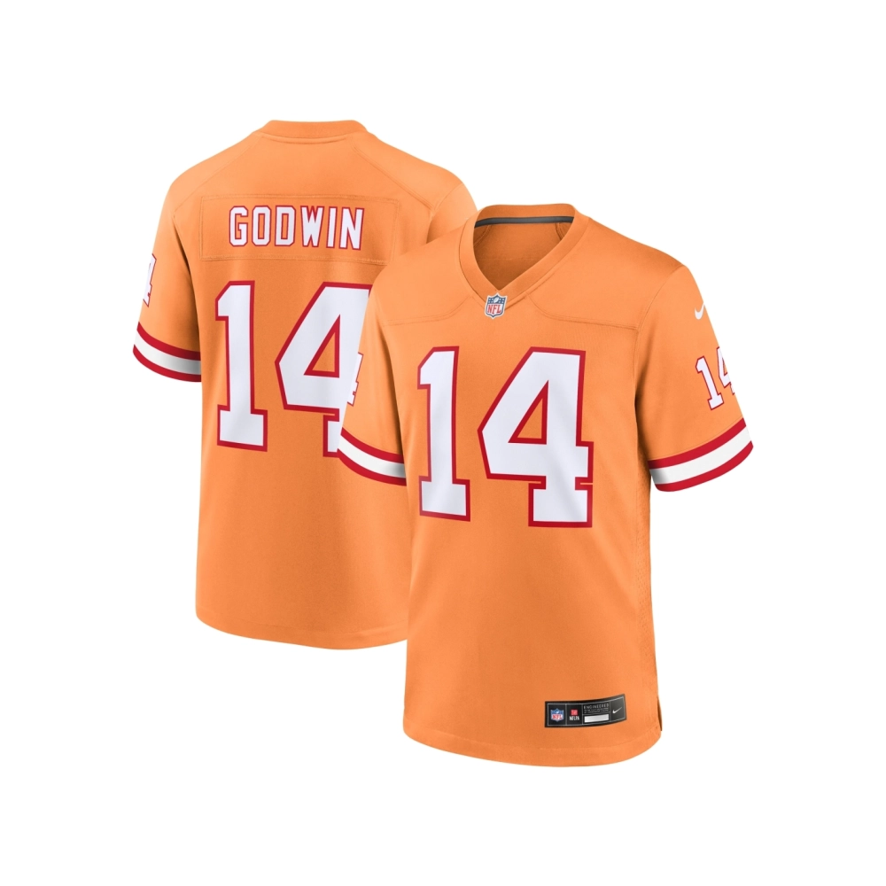 Mens Tampa Bay Buccaneers Chris Godwin Orange Throwback Game Jersey