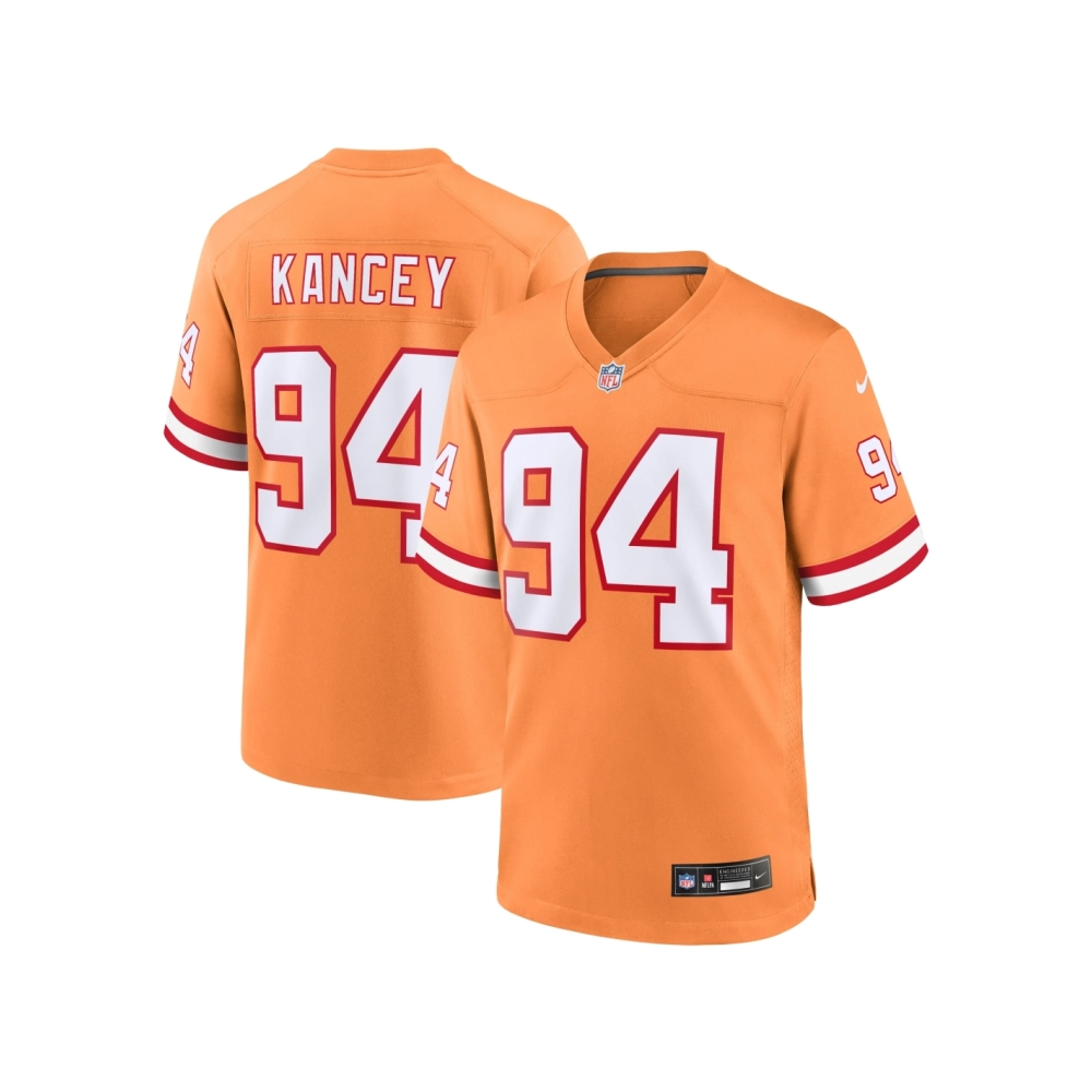 Mens Tampa Bay Buccaneers Calijah Kancey Orange Alternate Team Game Jersey