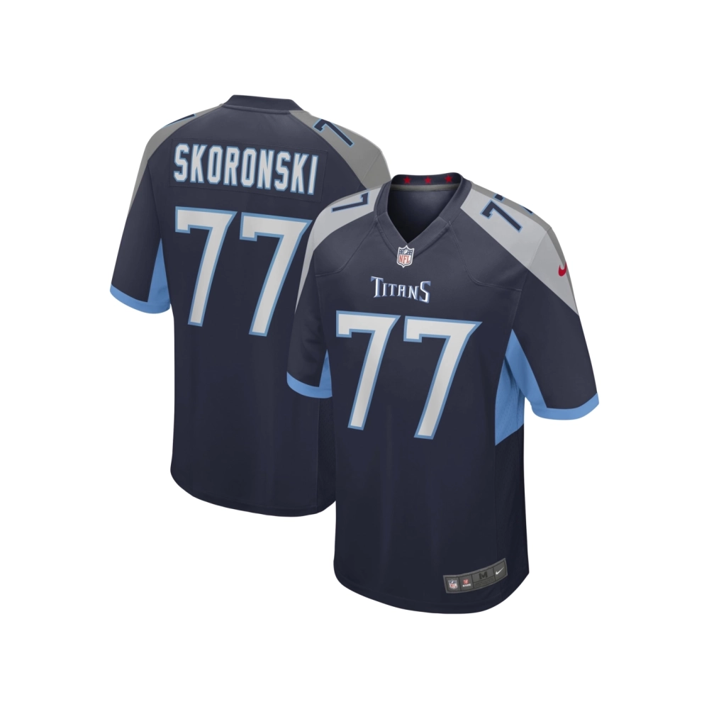 Mens Tennessee Titans Peter Skoronski Navy 2023 NFL Draft First Round Pick Game Jersey
