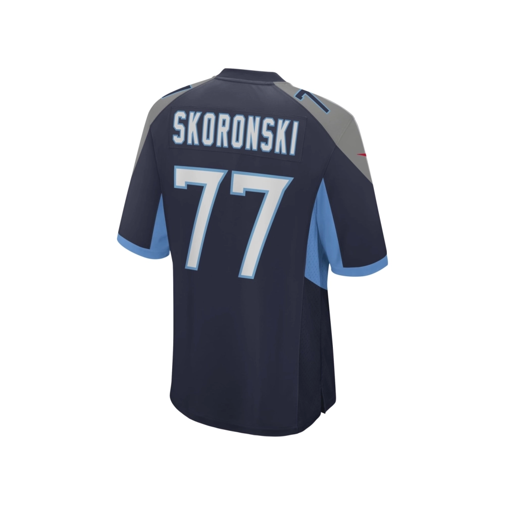 Mens Tennessee Titans Peter Skoronski Navy 2023 NFL Draft First Round Pick Game Jersey