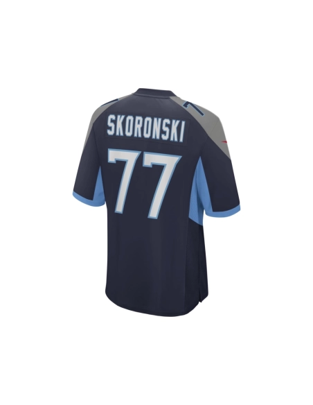 Mens Tennessee Titans Peter Skoronski Navy 2023 NFL Draft First Round Pick Game Jersey