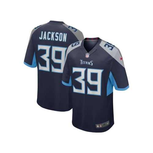 Mens Tennessee Titans Matthew Jackson Navy Team Game Jersey