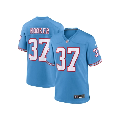 Mens Tennessee Titans Amani Hooker Light Blue Oilers Throwback Player Game Jersey