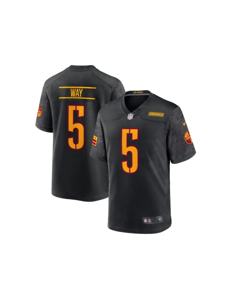 Mens Washington Commanders Tress Way Black Alternate Game Player Jersey