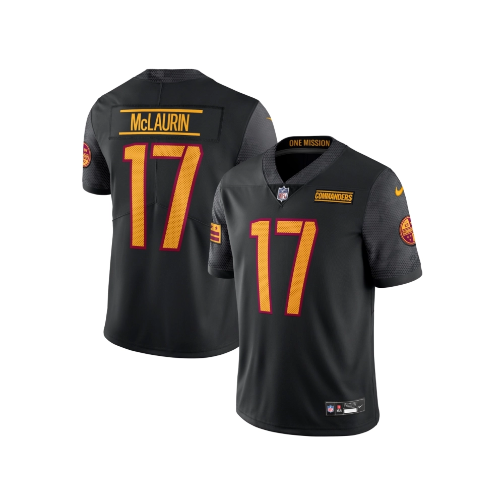 Mens Washington Commanders Terry McLaurin Black Alternate Vapor Untouchable Limited Jersey
