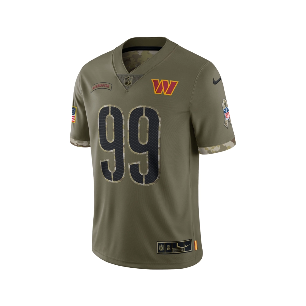 Mens Washington Commanders Olive 2022 Salute To Service Limited Jersey