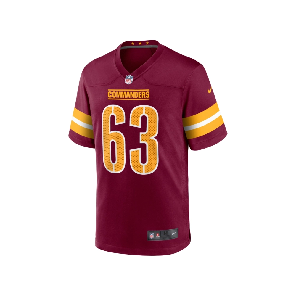 Mens Washington Commanders Nick Gates Burgundy Game Player Jersey