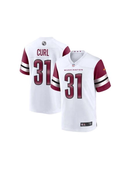 Mens Washington Commanders Kamren Curl White Game Jersey