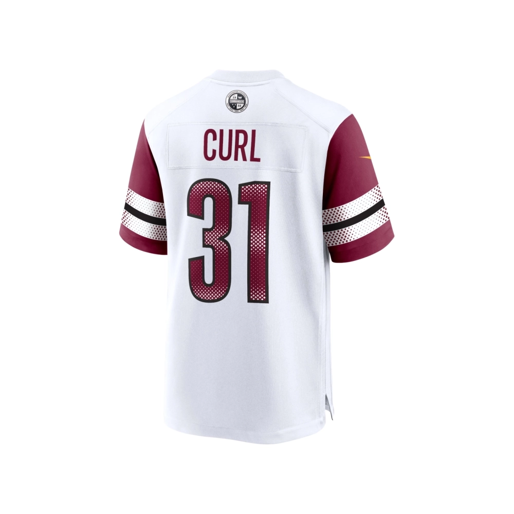 Mens Washington Commanders Kamren Curl White Game Jersey