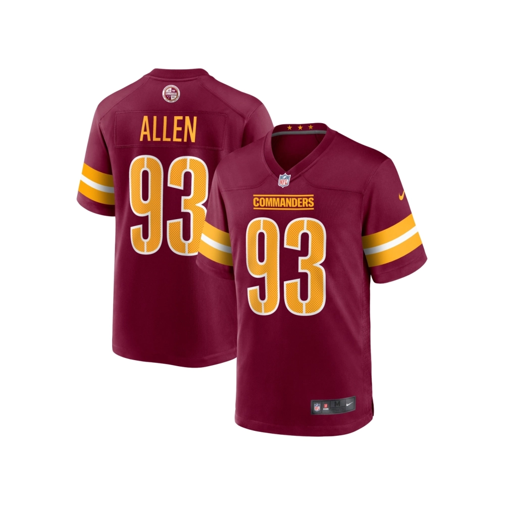 Mens Washington Commanders Jonathan Allen Burgundy Game Jersey