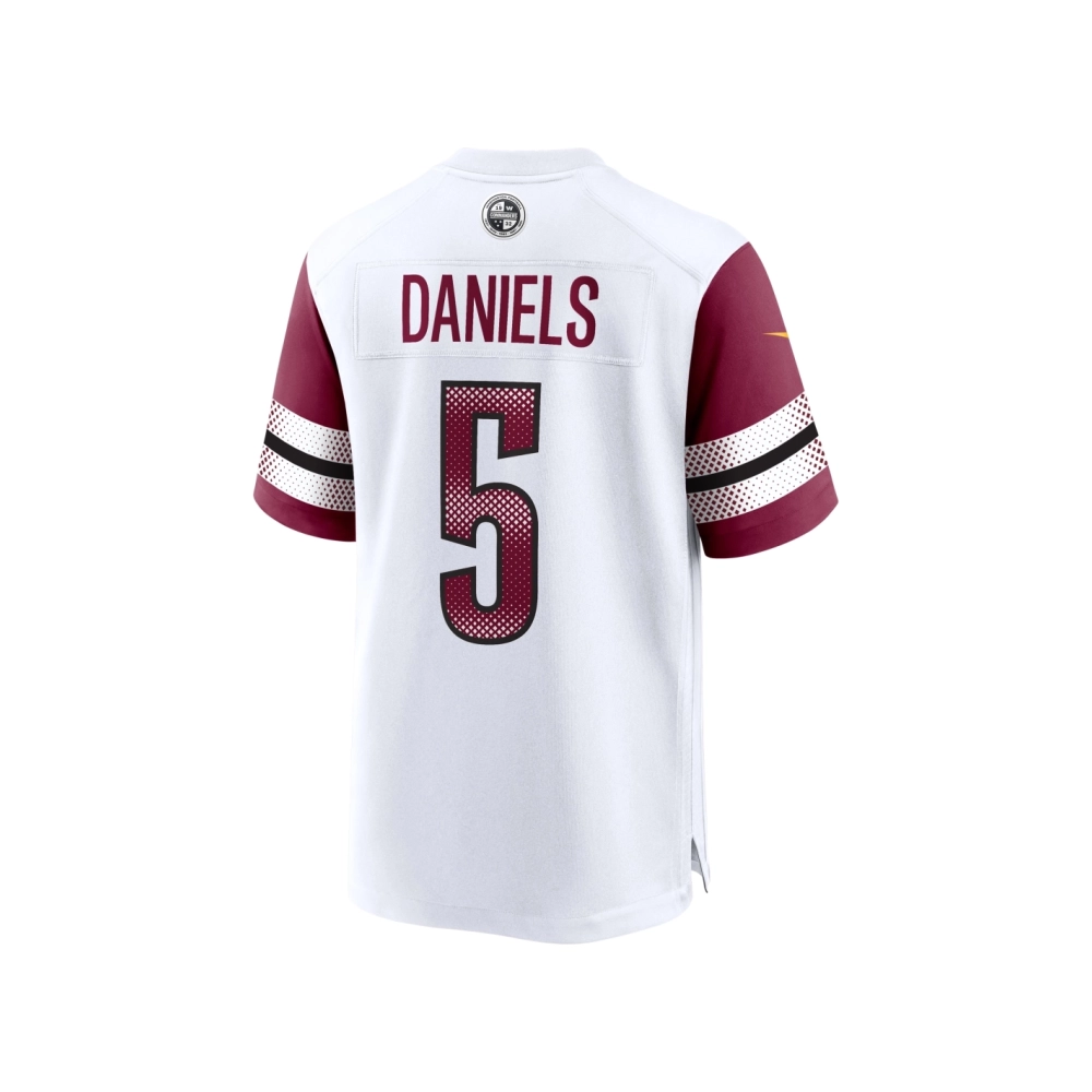 Mens Washington Commanders Jayden Daniels White 2024 NFL Draft First Round Pick Player Game Jersey