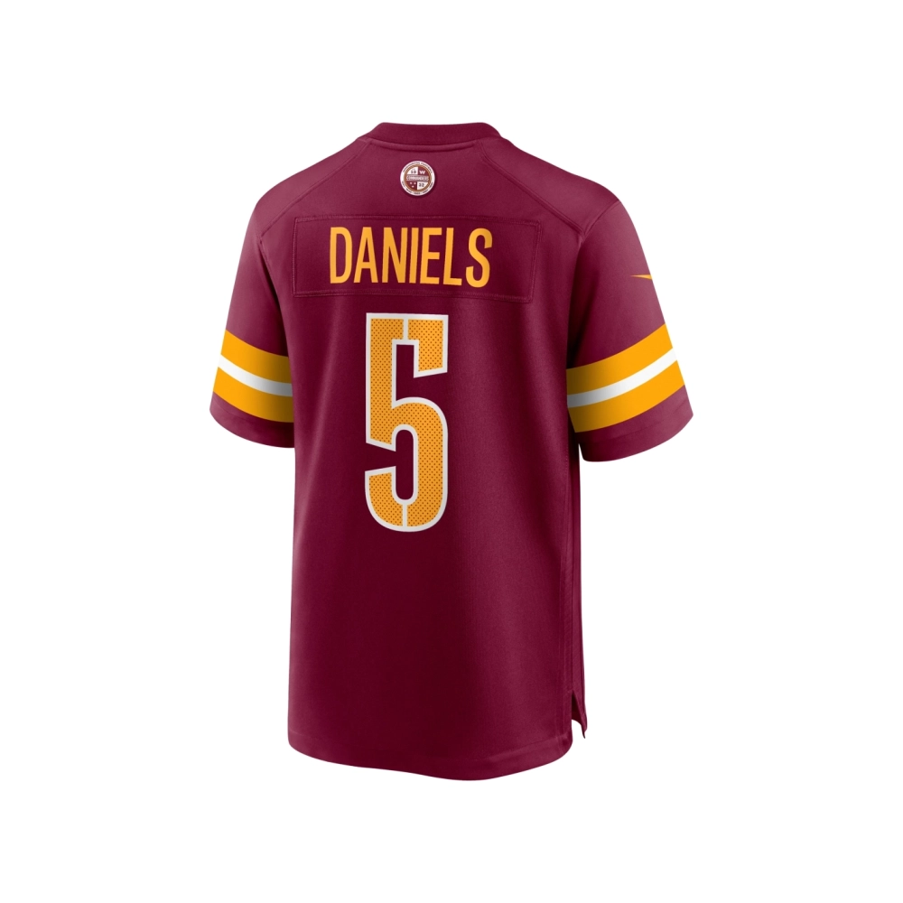 Mens Washington Commanders Jayden Daniels Burgundy 2024 NFL Draft First Round Pick Player Game Jersey