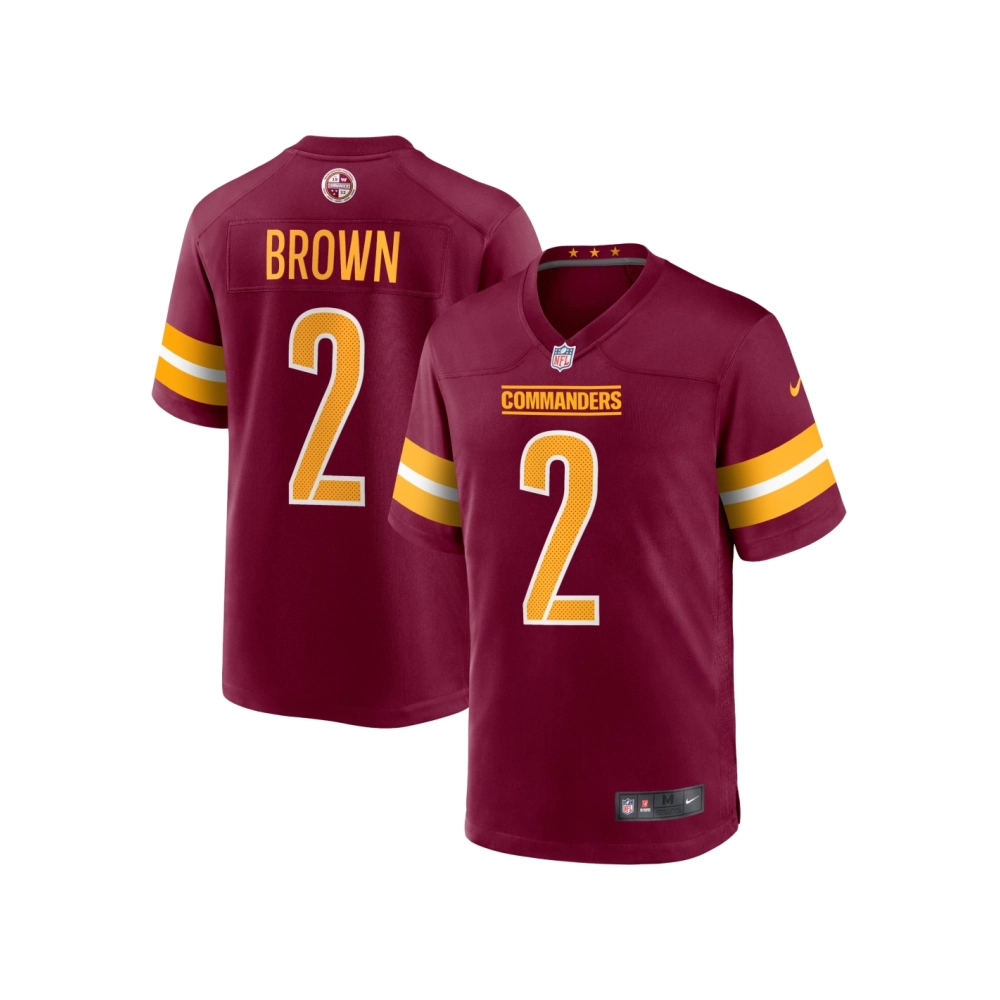 Mens Washington Commanders Dyami Brown Burgundy Game Jersey
