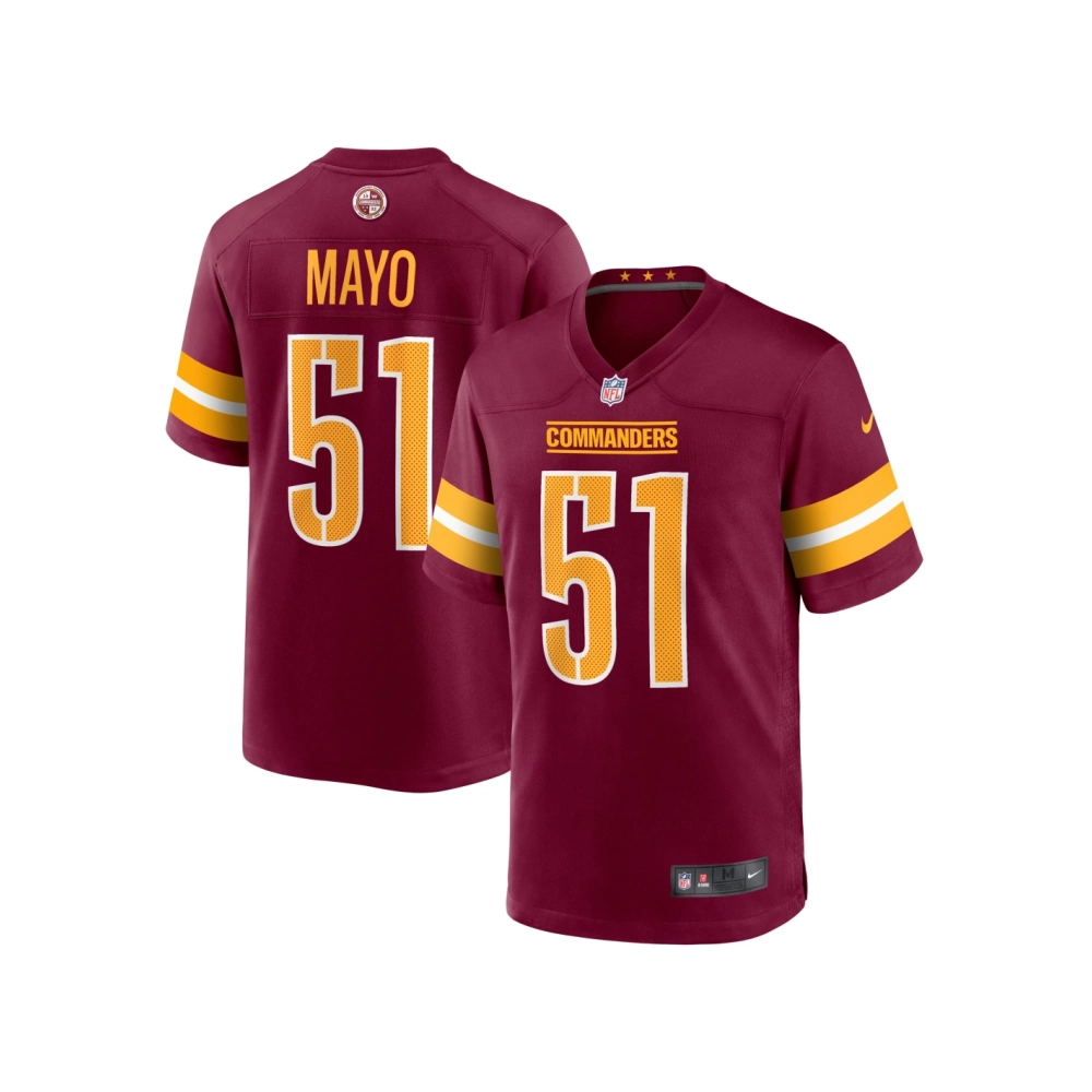 Mens Washington Commanders David Mayo Burgundy Game Player Jersey