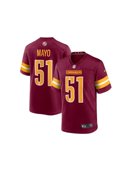 Mens Washington Commanders David Mayo Burgundy Game Player Jersey