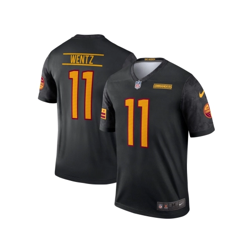 Mens Washington Commanders Carson Wentz Black Alternate Legend Jersey