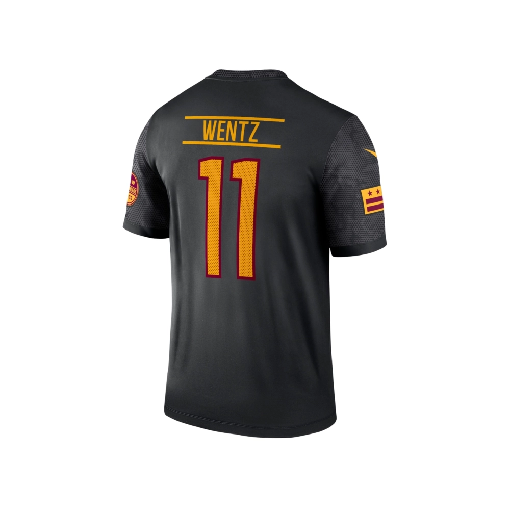 Mens Washington Commanders Carson Wentz Black Alternate Legend Jersey