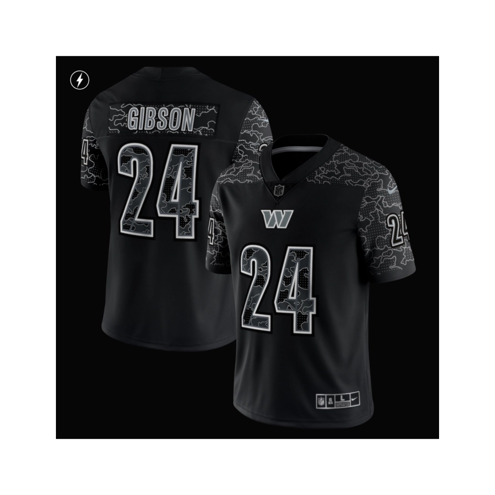 Mens Washington Commanders Antonio Gibson Black RFLCTV Limited Jersey
