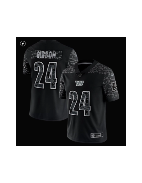 Mens Washington Commanders Antonio Gibson Black RFLCTV Limited Jersey